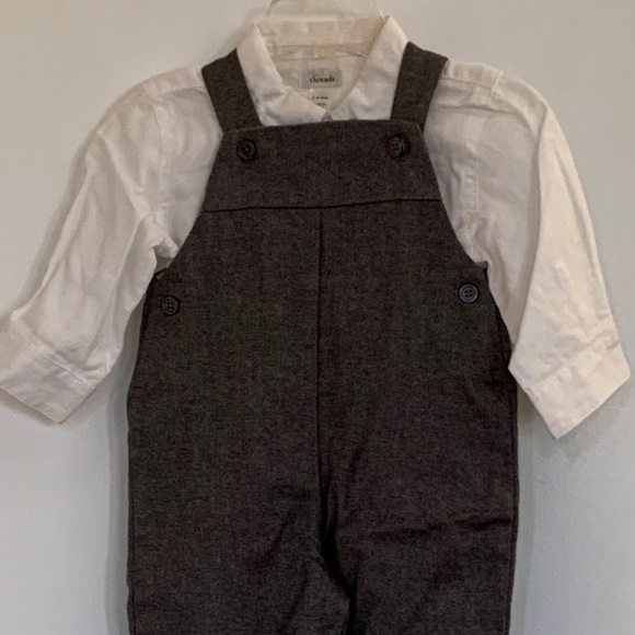Threads (PB) 3-6 months overalls with white top - Picture 1 of 4